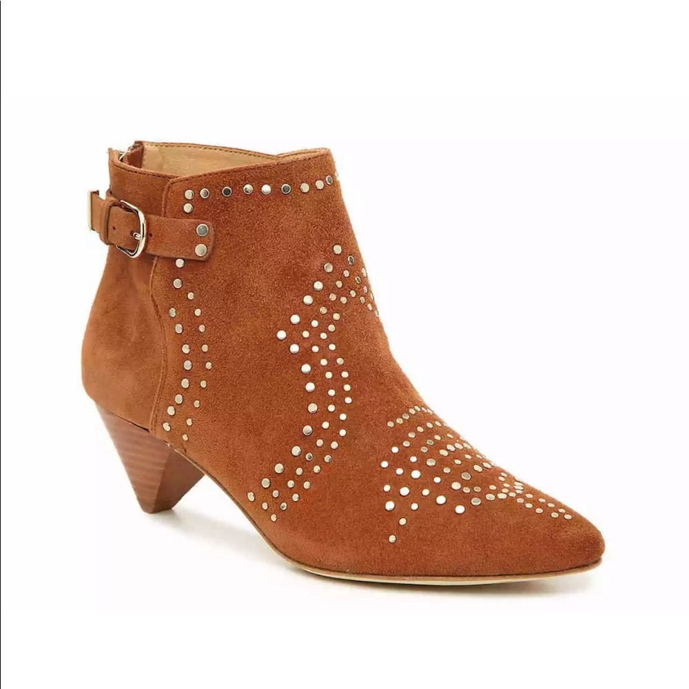🆕JOIE “Bickson” Stud Suede Cognac Booties